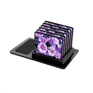 زیر لیوانی ماهوت مدل Purple-Flower بسته 6 عددی MAHOOT Purple-Flower CupPad 6 peice