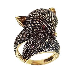 انگشتر زنانه سلین کالا مدل طلا روس طرح روباه ce-k260