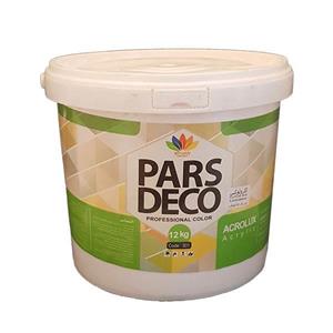 رنگ اکریلیک نما پارس دکو آکرولوکس مات سفید 12 کیلویی کد 301