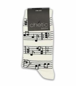 جوراب ساقدار Chetic چتیک طرح نت موسیقی زنانه کد 2633