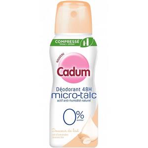 اسپری دئودورانت ضد تعریق ارگانیک میکرو تالک کادوم CADUM شیر بادام حجم 100 میل | بدون الکل، نمک آلمنیوم، عطر، پارابن کد03 