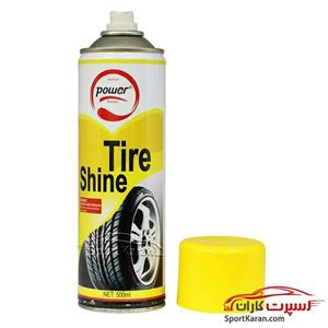 اسپری براق کننده لاستیک خودرو پاور مدل Tire Shine حجم 500 میلی لیتر Power Spray 500ml 