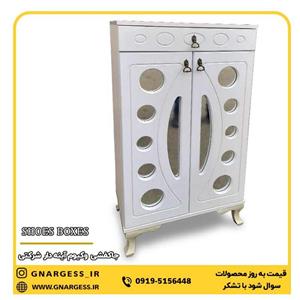 جاکفشی آینه دار شرکتی وکیوم 2درب تک کشو