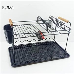 جاظرفی دو طبقه فلاور مشکی مات کد 273