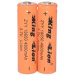 باتری لیتیوم یون قابل شارژ کینگ لیون کد 18650 ظرفیت 4800 میلی آمپر ساعت بسته 2 عددی