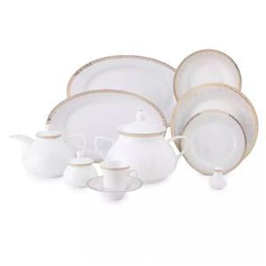 سرویس غذاخوری 108 پارچه چینی زرین ایران سری شهرزاد مدل رومینا درجه یک