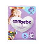 پوشک سایز 6 جان به به Canbebe بسته 18 عددی