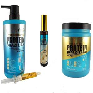 پک مراقبت مو شامپو و ماسک روغن لوما فوفو حاوی پروتئین Luma FoFo Protein Brazilian 