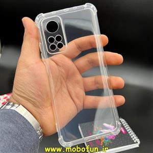 قاب گوشی Mi 10T - Mi 10T Pro شیائومی طرح ژله ای شفاف بی رنگ ایربگ دار کپسولی محافظ لنز دار کد 72