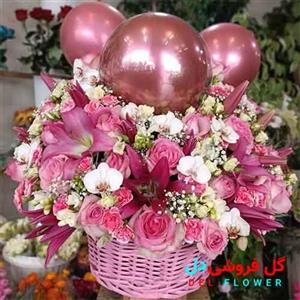 سبد گل تبریک تولد نوزاد 375