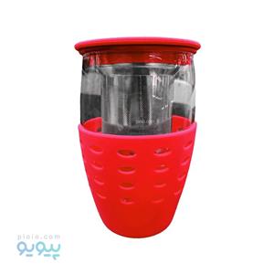 لیوان دمنوش پیرکس درب استیل