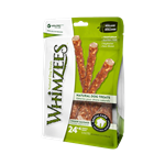 تشویقی سوسیسی سگ نژاد کوچک ویمزیس Whimzees Veggie Sausage Small بسته 4+24 عددی