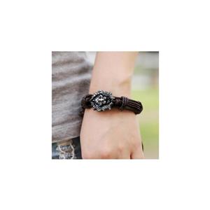دستبند چرمی الفین مدل el02032 Elfin el02032 Leather Bracelet