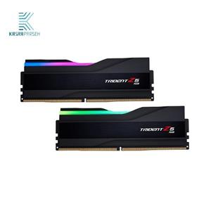 رم دسکتاپ DDR5 دو کاناله 5600 مگاهرتز CL30 جی اسکیل مدل Trident Z5 RGB Black ظرفیت 32 گیگابایت Ram G.Skill 32GB TRIDENT Z RGB CL30 DDR5 5600Mhz Dual