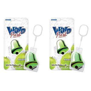 خوشبو کننده ماشین ارئون مدل Wind Fresh Apple بسته 2 عددی Areon Car Air Freshener Pack Of 
