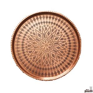 سینی مسی زنجان طرح گرد سایز 4