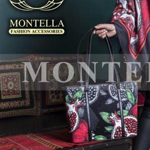 ست کیف و روسری طرح انار یلدا برند مونتلا زنانه کد 190