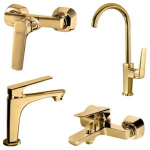 ست شیرآلات البرز روز مدل آلپاین طلایی