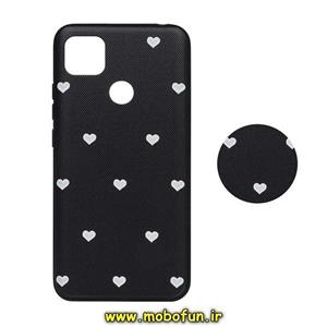 قاب گوشی Redmi 9C شیائومی فانتزی سوزنی برجسته طرح قلب کلاسیک مشکی پاپ سوکت دار کد 104