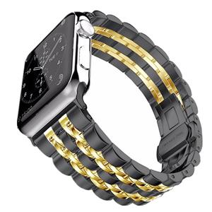 بند ساعت رولکسی دو رنگ اپل واچ 42 44 45 میلی متر Two Colours Steel Rolex Strap Apple Watch 