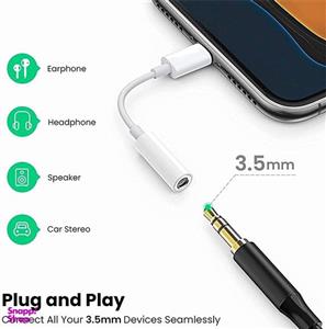 جک هندزفری IPHONE SE 2022 مبدل لایتنینگ به 3.5 میلی متری ( اورجینال اپل استوری )