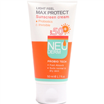 کرم ضد آفتاب بدون رنگ مکس پروتکت نئودرم spf50 انواع پوست light feel