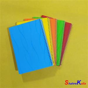 دفتر 50 برگ خطی سیمی جلد طلقی باران کد 333