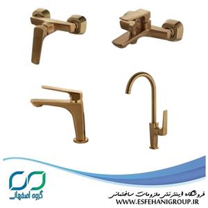 ست شیرآلات البرز روز مدل آلپاین طلا مات