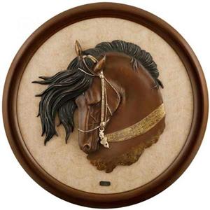 تابلو دست ساز پلی رزین طرح اسب قهوه ای مدل BRONTE کد PH-3008