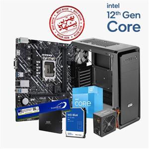 کیس اسمبل شده E14 Core i3 12100 8GB 500GB 120SSD intel UHD 