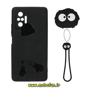 قاب گوشی Redmi Note 10 Pro 4G - Redmi Note 10 Pro Max شیائومی سیلیکونی فانتزی عروسکی طرح هپل پاپ سوکت دار محافظ لنز دار به همراه آویزبند کد 242