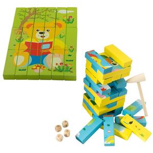 پازل چوبی 54 تکه مولتی فان مدل Jenga molti fun Jenga Puzzle Woode  54pcs