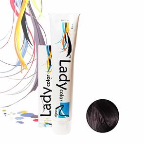 رنگ مو لیدی کالر شماره 20-4 حجم 100 میلی لیتر رنگ قهوه ایی شرابی