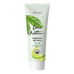 ژل شستشوی صورت تی تری و لیمو لاونیچر اوریفلیم ا Love Nature Purifying Gel Wash with Organic Tea Tree & Lime