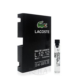 او د لاگوست ال.12.12 نویر ادو تویلت مردانه حجم 1.5 میل سمپل Eau De Lacoste L.12.12 Noir de Toilette For Men 1.5ml 