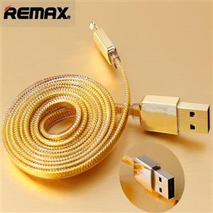 کابل تبدیل USB به لایتنینگ ریمکس مدل Gold Safe and Speed به طول 1 متر Remax Gold Safe and Speed USB to Lightning Cable 1m