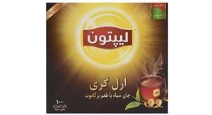 چای سیاه کیسه‌ ای لیپتون مدل Bergamot بسته 100 عددی Lipton Bergamot Black Tea Bag Pack of 100