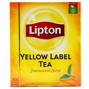 چای کیسه‌ ای لیپتون مدل Yellow Label بسته 100 عددی Lipton Yellow Label Tea Bag Pack of 100