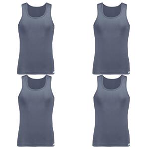 زیرپوش رکابی مردانه برهان تن پوش مدل 1-01  رنگ طوسی بسته 4 عددی