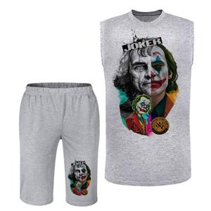 ست تاپ و شلوارک مردانه مدل بتمن و جوکر کد BA 160 T