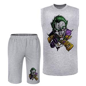 ست تاپ و شلوارک مردانه مدل بتمن و جوکر کد BA 157 T