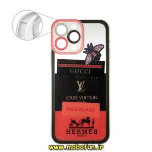 قاب گوشی iPhone 13 Pro Max آیفون ژله ای طرح دار شفاف محافظ لنز دار لاکچری کد 124