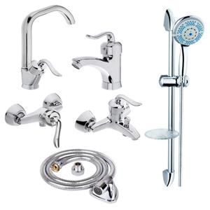 ست شیرآلات فراست پویا مدل رز پلاس مجموعه 6 عددی