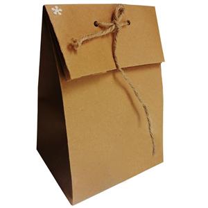 ساک هدیه مدل  کرافت ساده طرح حجیم تاشو H بسته 5 عددی