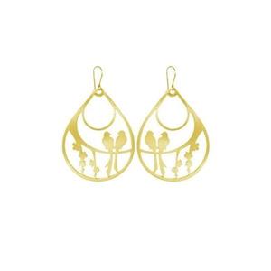 گوشواره طلا 18 عیار زنانه قیراط مدل پرنده کد GH5552 -