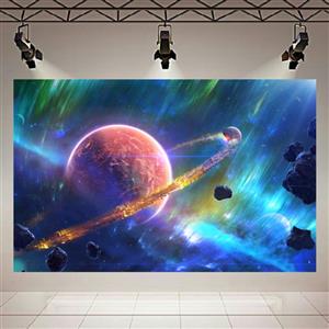 پوستر طرح کهکشان ستارگان مدل فرو پاشی قمر سیاره کد AR15490 