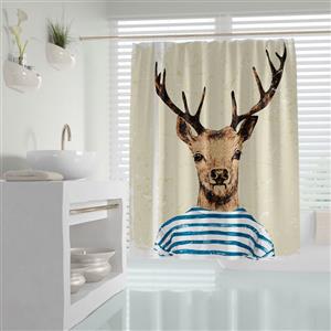 پرده حمام دلفین مدل Mr.Deer سایز 180x200 سانتی متر 