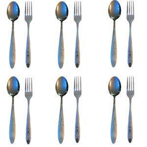 سرویس قاشق و چنگال 12 پارچه مدل mikhak