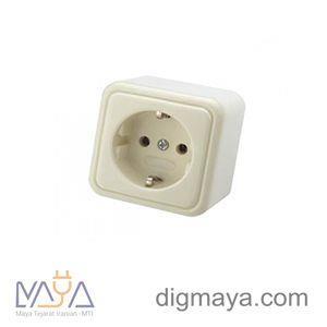 پریز برق ارت دار  وحدت الکتریک کد صنعتی روکار