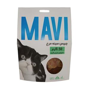 تشویقی گربه ماوی مدل چیپس سینه مرغ وزن 50 گرم